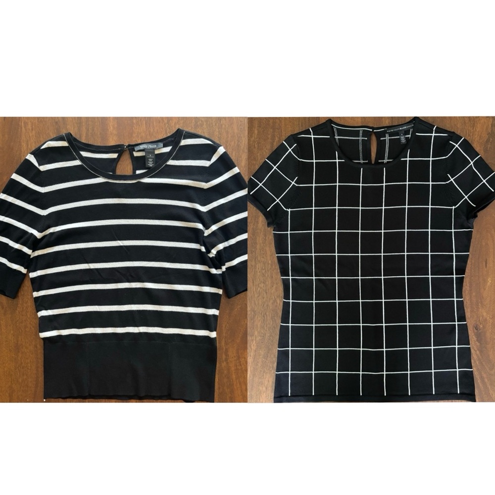 WHBM Black & White Short Sleeve Bundle